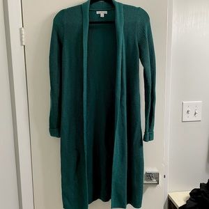 Camber & Grace, Dark Green Knit Long Cardigan, XS